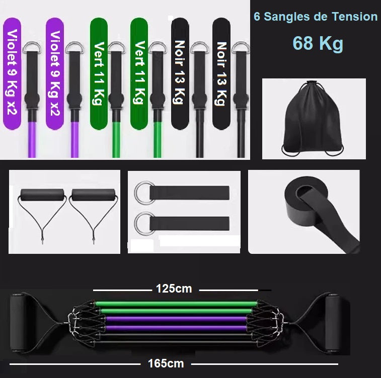 élastique musculation fitness multifonction