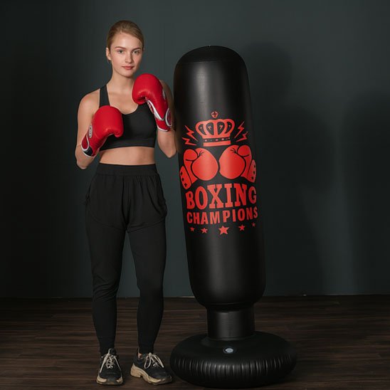 Sac de frappe sur pied renforcement musculaire