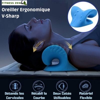 V-SHARP - Oreiller Ergonomique de Traction Cervical