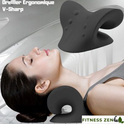 Coussin de Massage Ergonomique Traction Cervicale V-SHARP